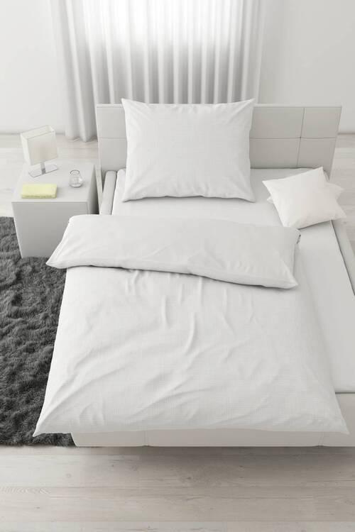 Lenjerie de pat Melania, cca. 140x200/50x70 cm - alb, Lifestyle, textil (140/200cm) - Mömax