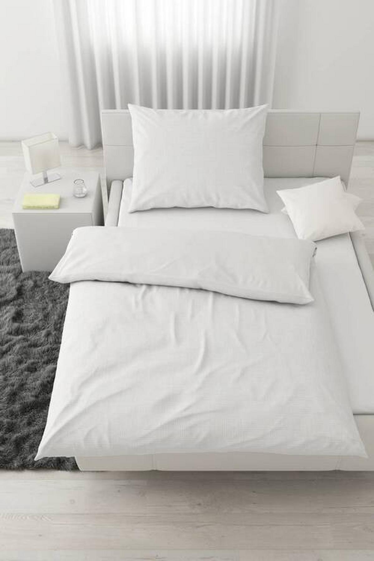 Lenjerie de pat Melania, cca. 140x200/50x70 cm - alb, Lifestyle, textil (140/200cm) - Mömax