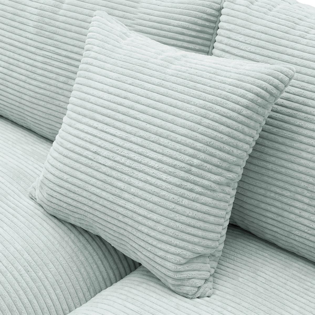 Ecksofa Pedro Salbeigrün - Salbeigrün/Schwarz, MODERN, Kunststoff/Textil (190/300cm) - Mömax