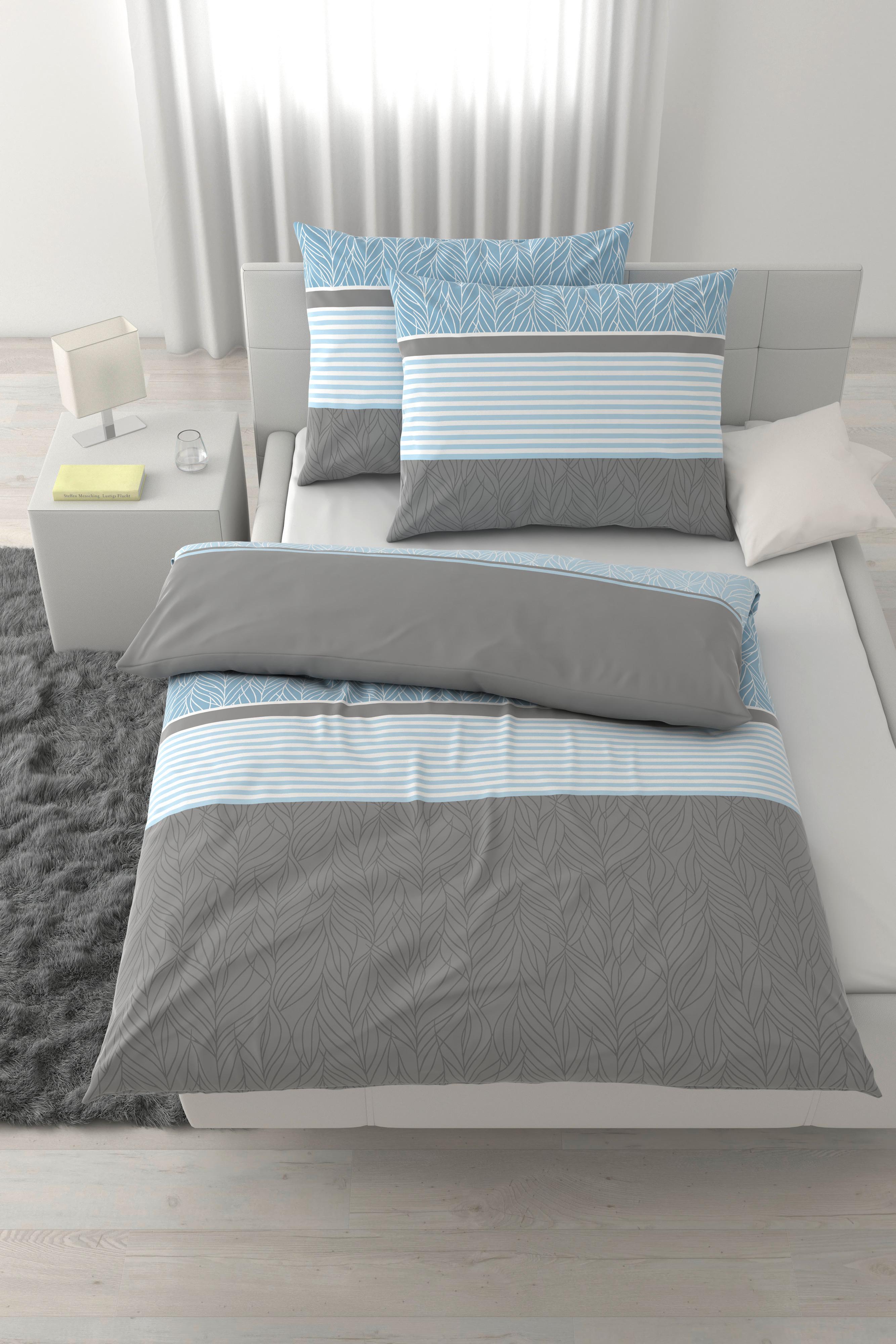 Lenjerie de pat Ronja cca. 2x50x70/200x220 cm - albastru, textil (200/220cm) - Mömax