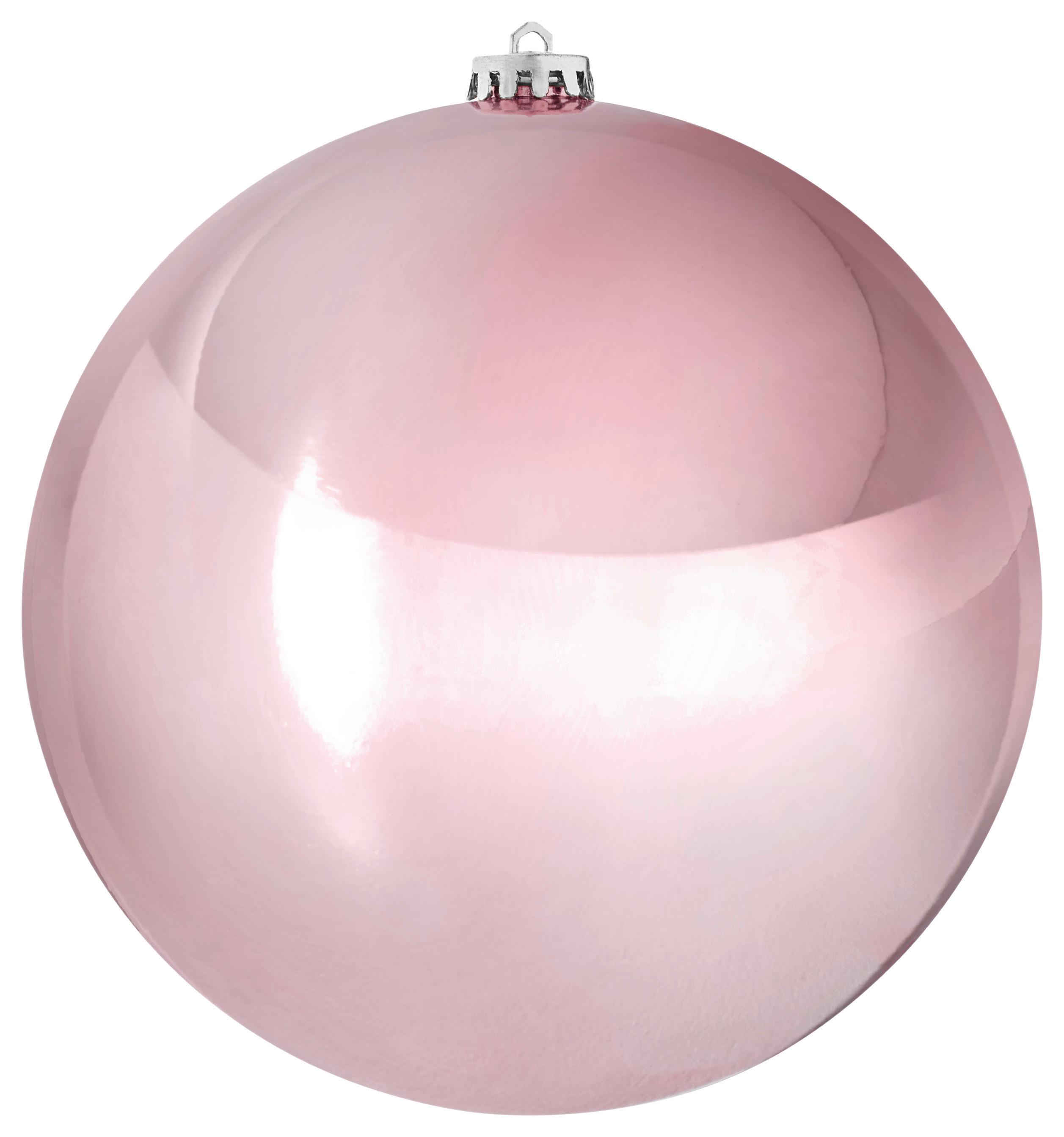 Kroglica Za Božično Jelko Big - roza, umetna masa (20cm) - Modern Living