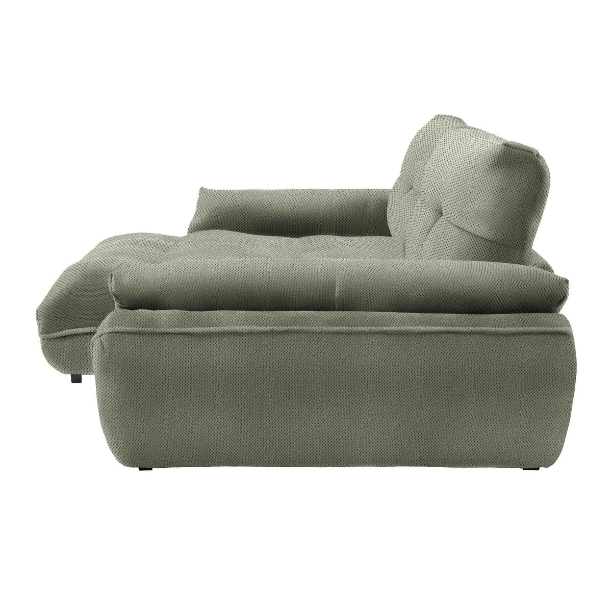 Wohnlandschaft Vivo Grün - Schwarz/Grün, MODERN, Kunststoff/Textil (179/63/317cm) - Premium Living