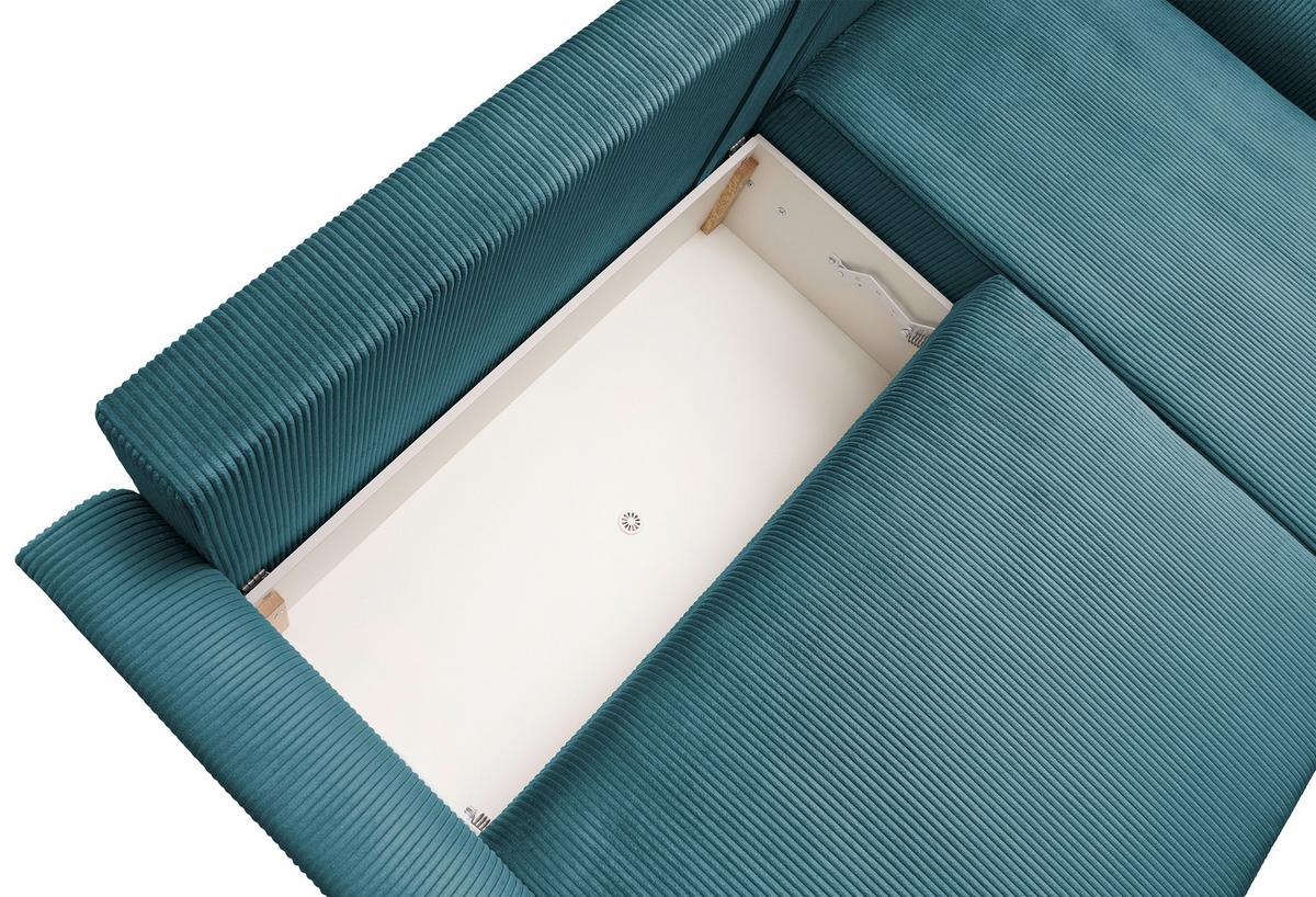 Kutna Garnitura Kim - tirkizna, Moderno, drvo (233/146cm) - Modern Living
