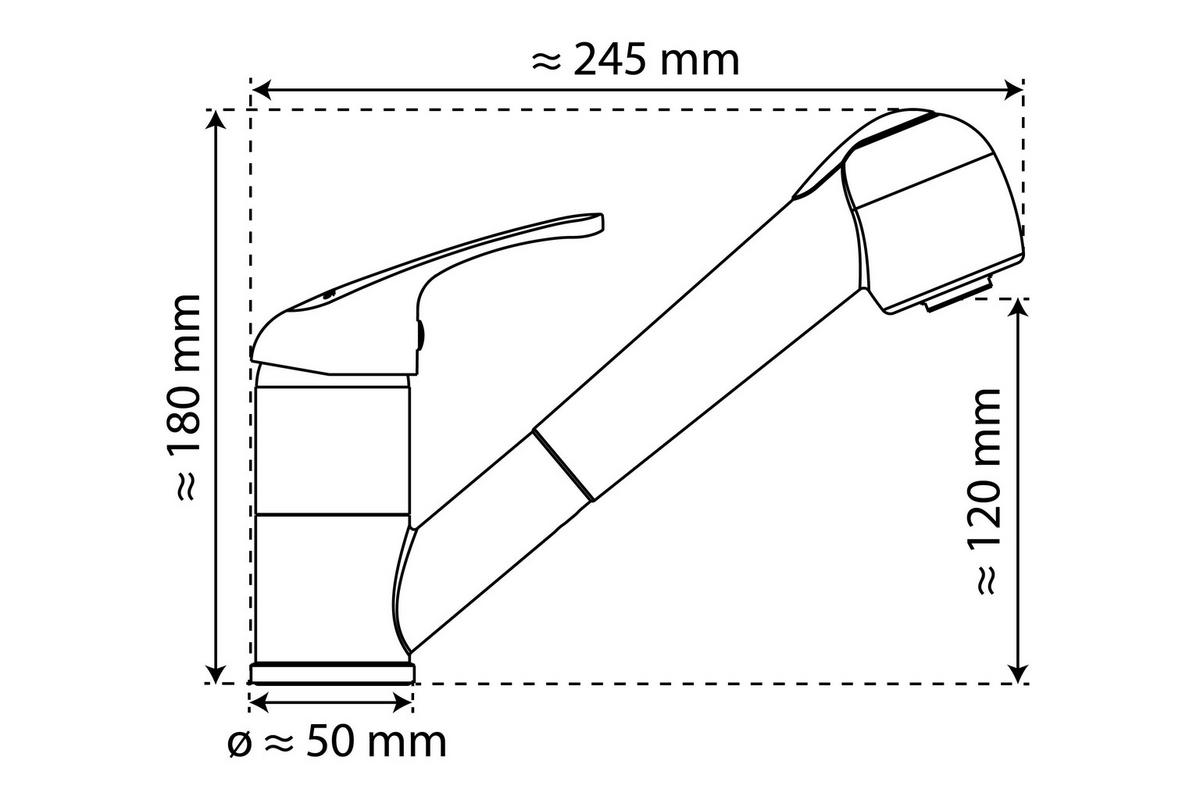 Küchenarmatur Sistant Hamburg in Chrom - Chromfarben, Basics, Metall (5/18/24,5cm) - Sistant