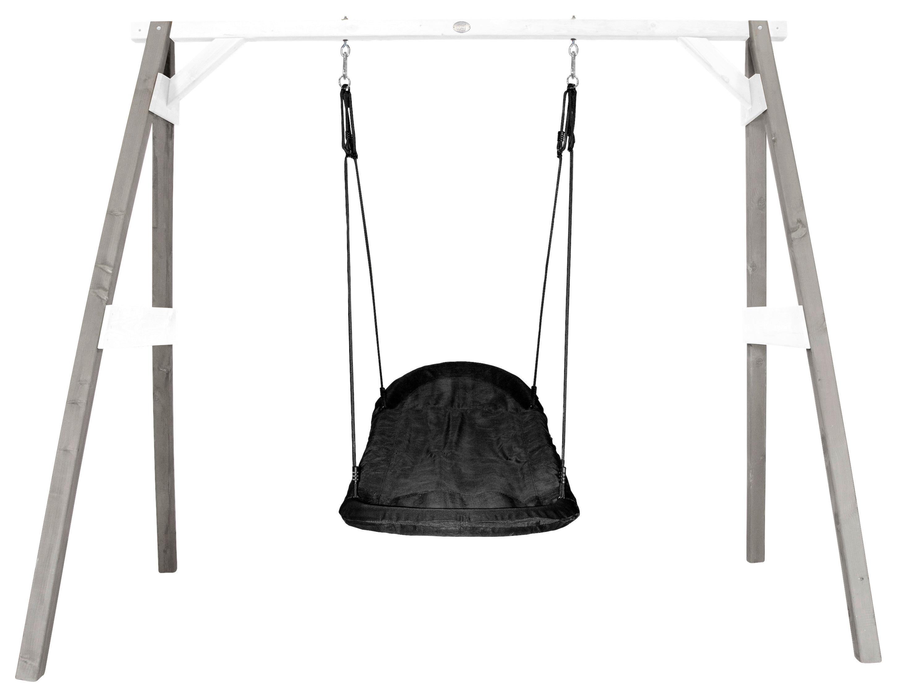 NESTSCHAUKEL A030.134.11 - Schwarz/Weiß, KONVENTIONELL, Holz (254/207/160cm) - Ambia Garden