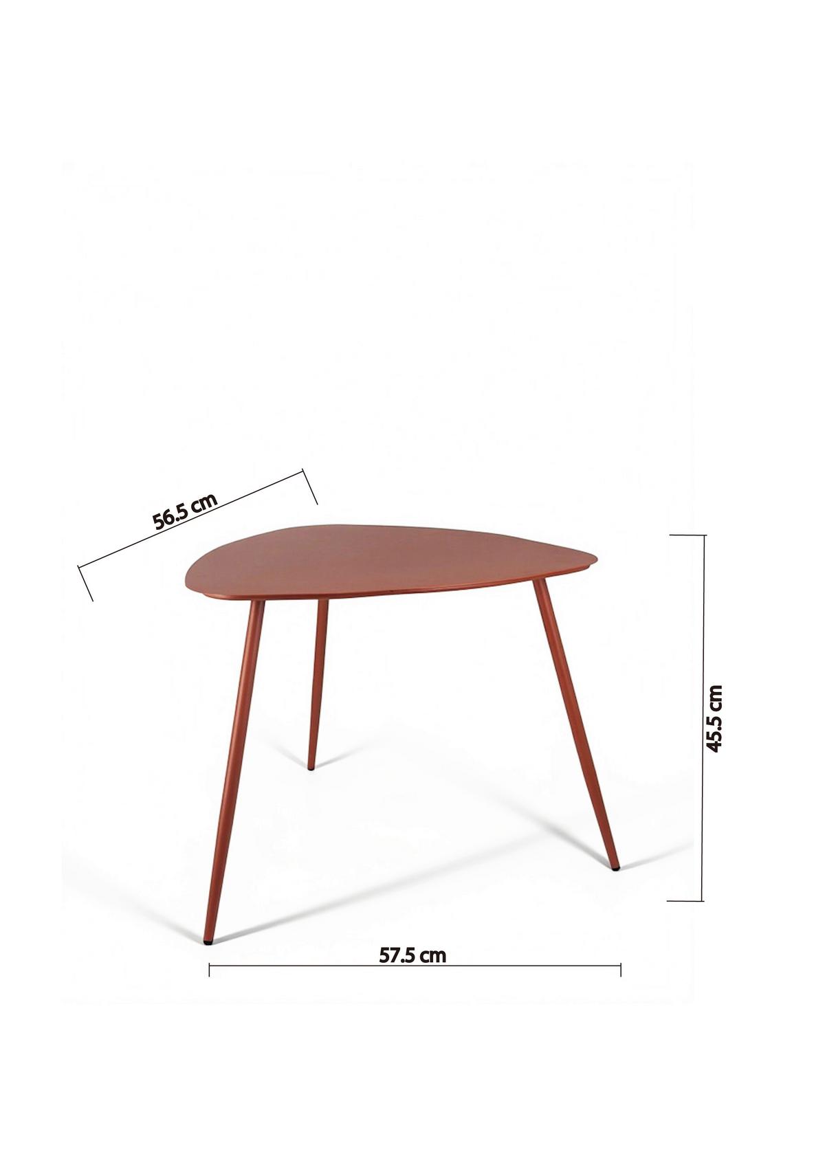 Couchtisch Fine Orange - Orange, Modern, Metall (56/45,5/57,5cm) - Mömax