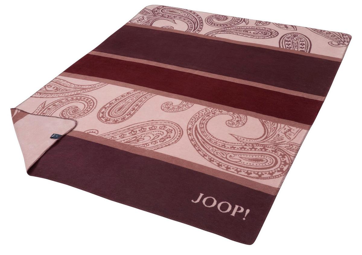 KOC DOMOWY JOOP! PAISLEY STRIPES - écru/ciemnoczerwony, Design, tkanina (150/200cm) - Joop!