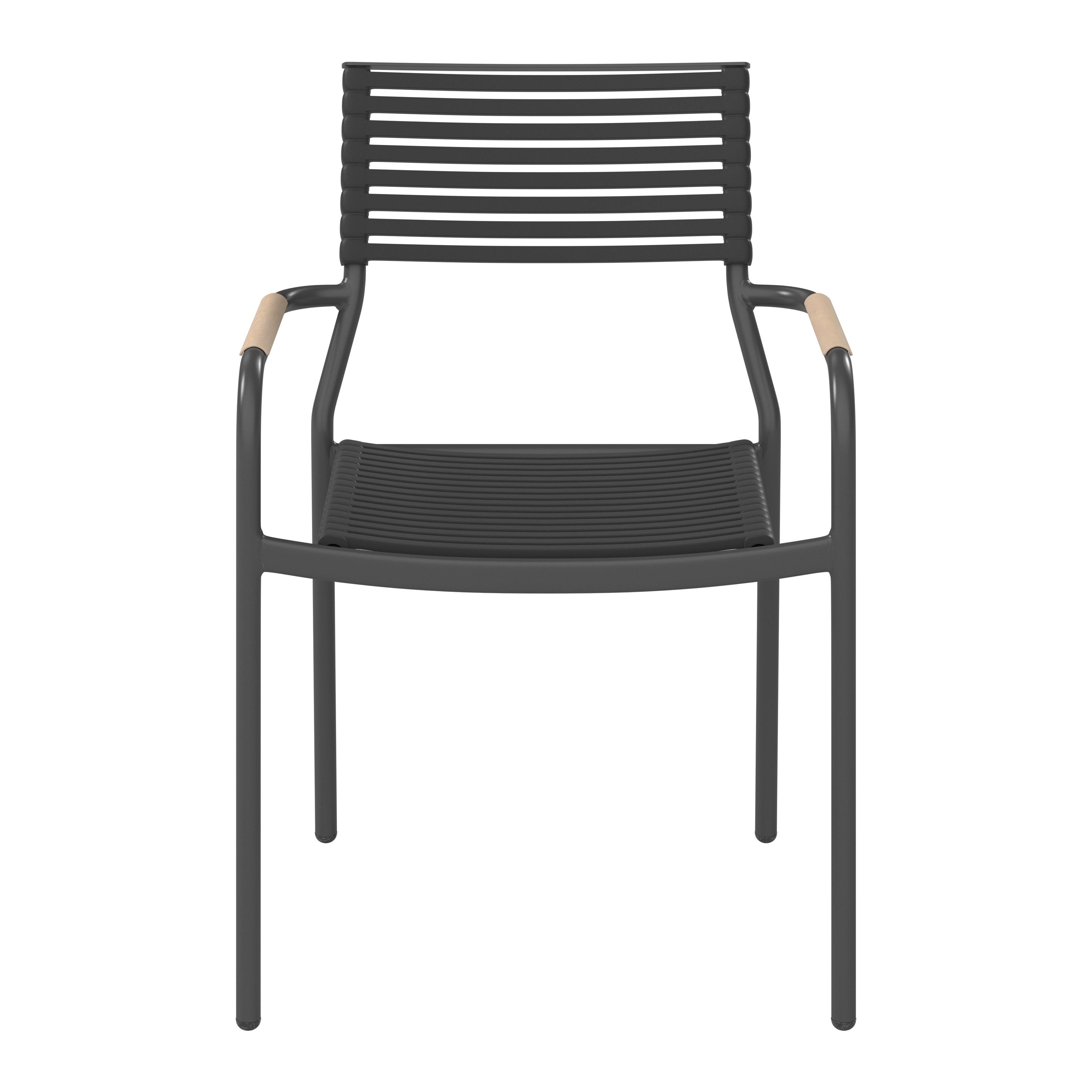 Vrtni Stol Iris, Antracit - naravne barve/antracit, Basics, kovina/umetna masa (56/79/58cm) - Mömax