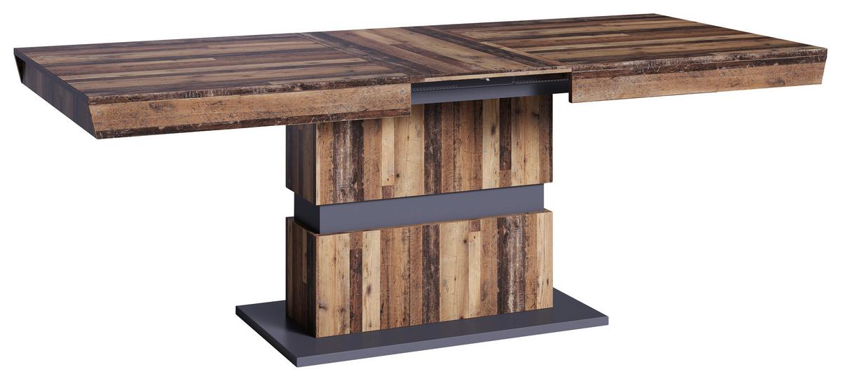 Esstisch Metthew Braun/Anthrazit ca.160x90x75cm - Anthrazit/Dunkelbraun, MODERN, Holzwerkstoff (160/90/75cm) - MID.YOU