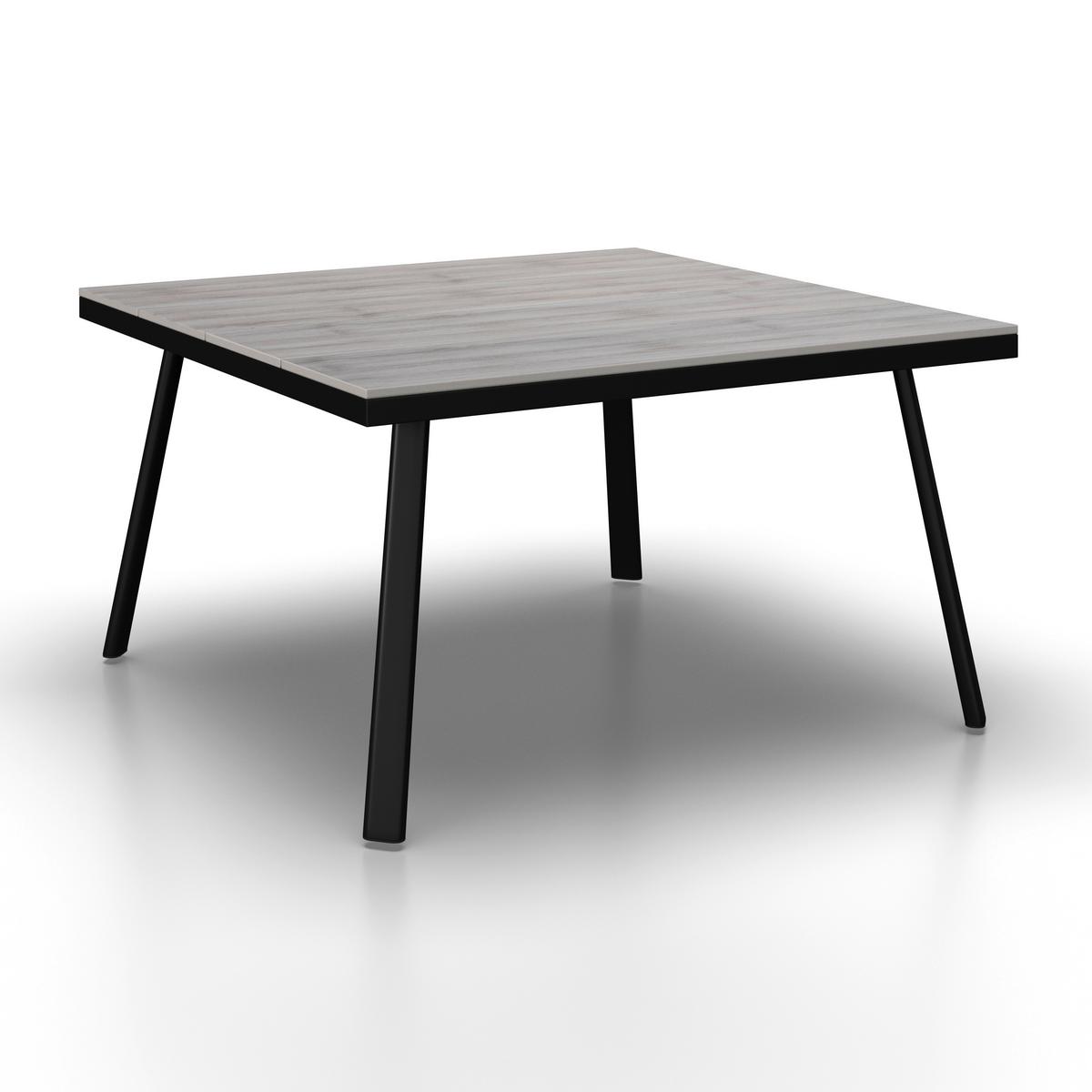 SALON DE JARDIN REPAS ELISA - Schwarz/Grau, Modern, Kunststoff/Textil (238/74/75cm) - Bessagi Garden