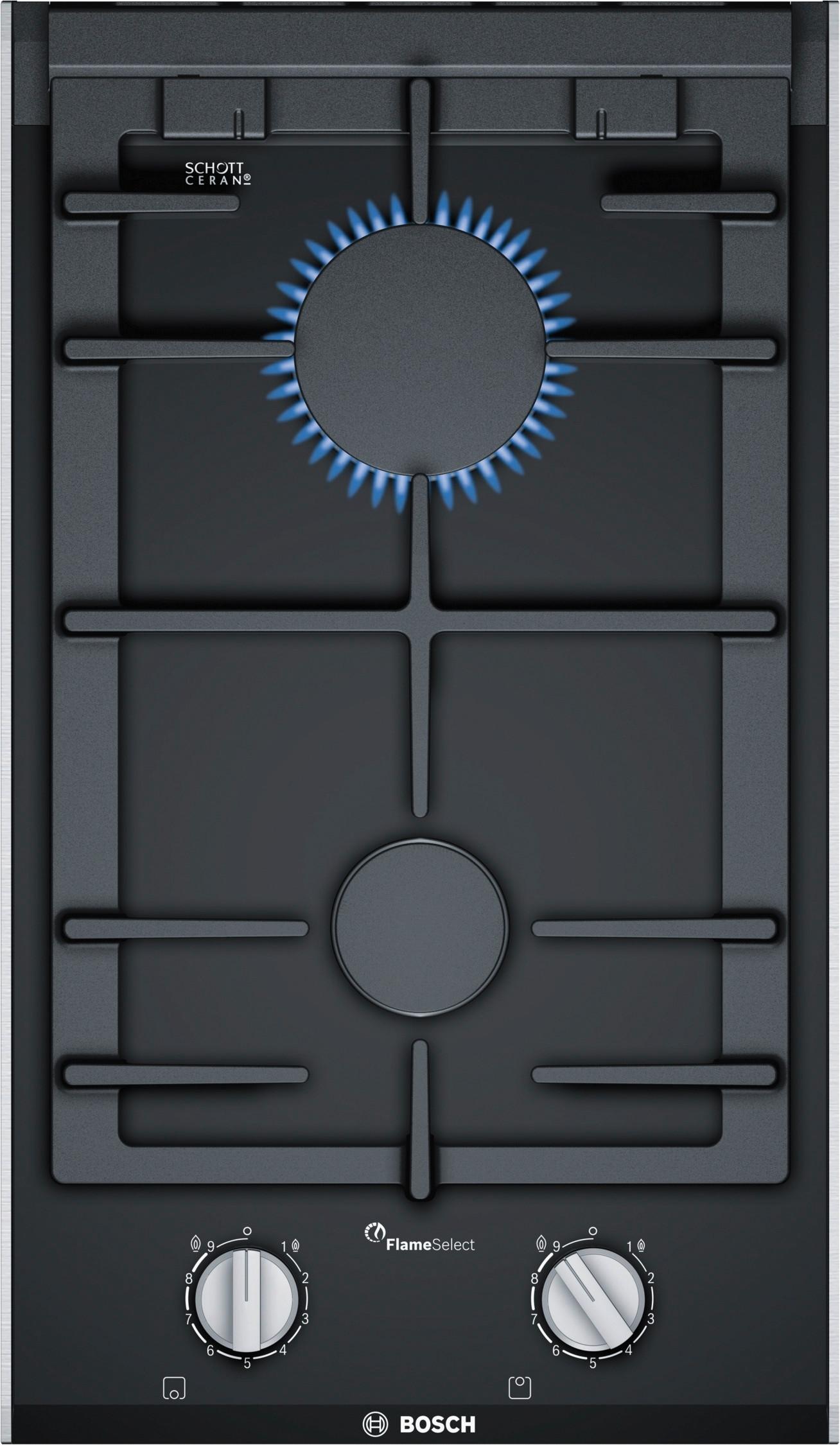 Gaskochfeld PRB3A6B70D Schwarz - Schwarz, KONVENTIONELL, Metall (30,6/4,7/52,7cm) - Bosch