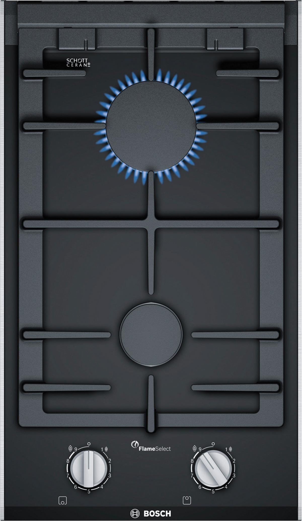 Gaskochfeld PRB3A6B70D Schwarz - Schwarz, KONVENTIONELL, Metall (30,6/4,7/52,7cm) - Bosch