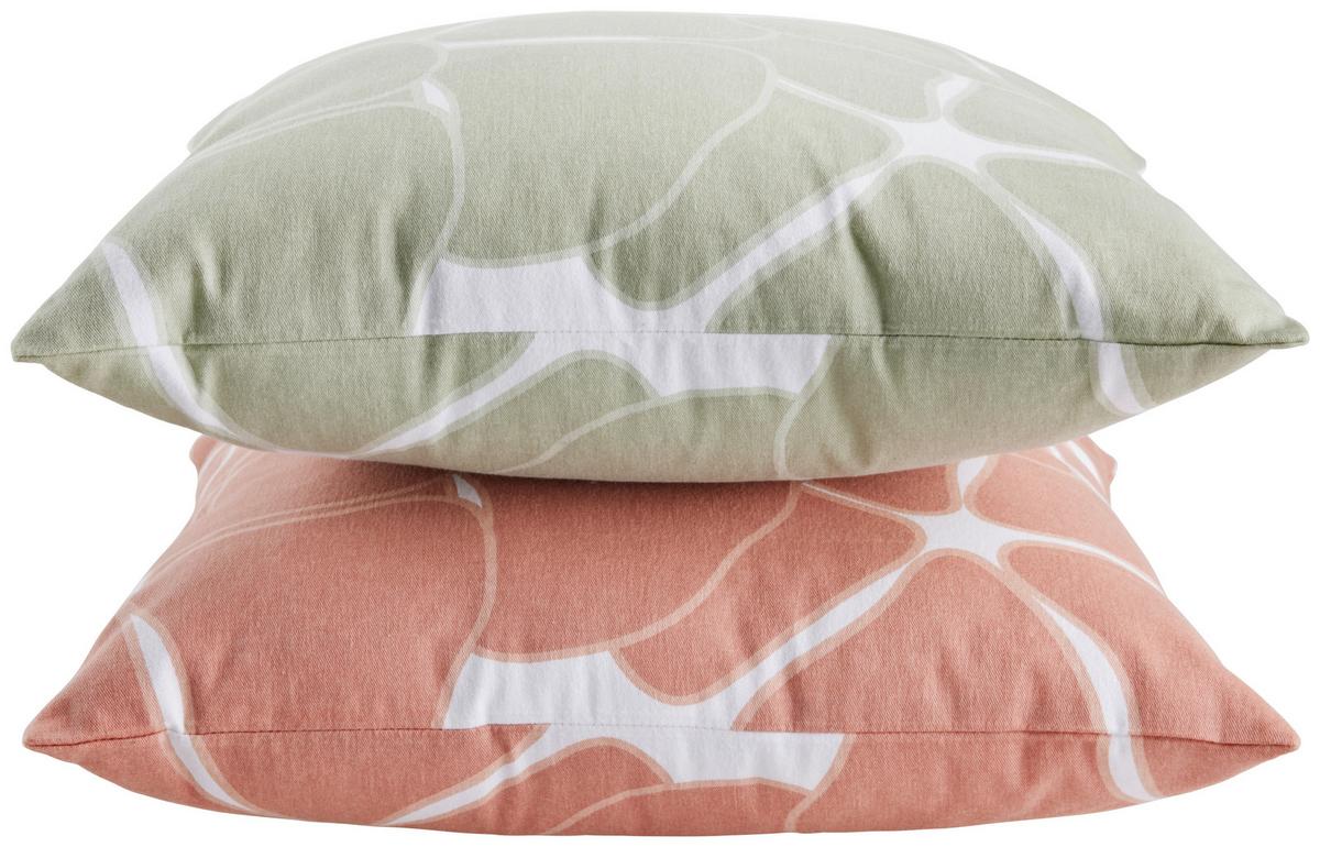 Zierkissen Blooming in Pink ca. 45x45cm - Pink, ROMANTIK / LANDHAUS, Textil (45/45cm) - Modern Living