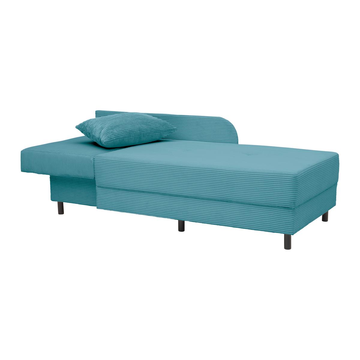 Liege Nova Petrol - Petrol/Schwarz, MODERN, Holz/Textil (85/62/145cm) - Based