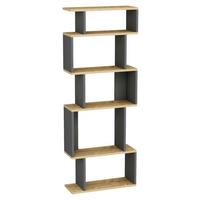 Regal Eros - temni hrast/antracit, Design, leseni material (60/160/22cm) - Livetastic