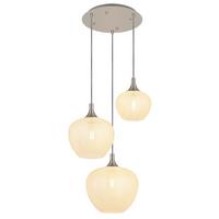 Hängeleuchte Som max. 40 Watt - Transparent/Nickelfarben, MODERN, Glas/Metall (49/120cm) - Novel