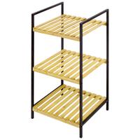 Etajeră FRANZ 1 - culoare natur/negru, Modern, materiale naturale/metal (37,5/70/33cm) - Modern Living