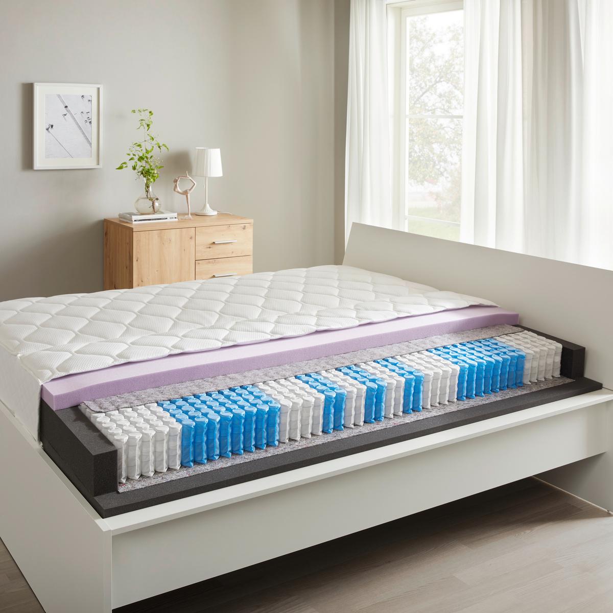 Madrac S Džep. Opruž. Jezgrom Noxira - bijela, tekstil (160/200cm) - Premium Living