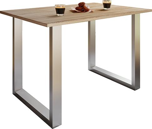 Jedilna Miza Xona, Hrast, Srebrna - srebrne barve/hrast sonoma, Basics, leseni material (140/50/76cm) - MID.YOU