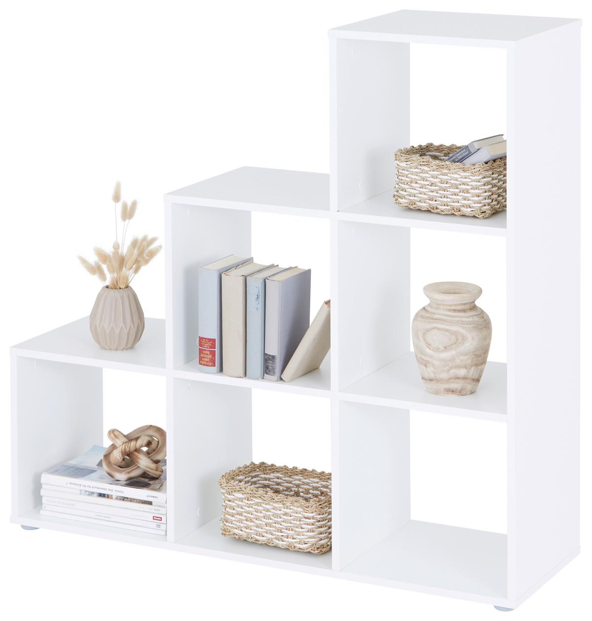 Etajeră PISA 3 - alb, Modern, material pe bază de lemn (112/113/35cm) - Modern Living