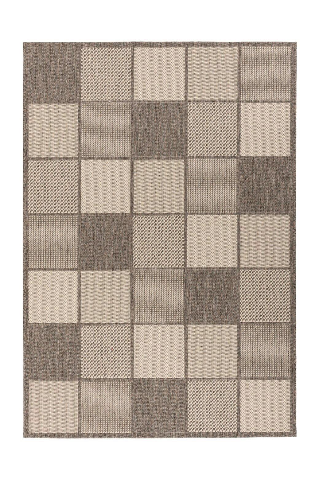 Flachwebeteppich Splash 400 Braun / Creme - Creme/Braun, Konventionell, Textil (80/150cm) - Kayoom