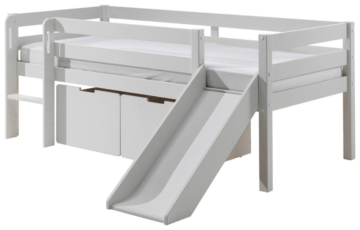 Spielbett Pino Weiß mit Stauraum - Weiß, MODERN, Holz/Holzwerkstoff (90/200cm) - Vipack