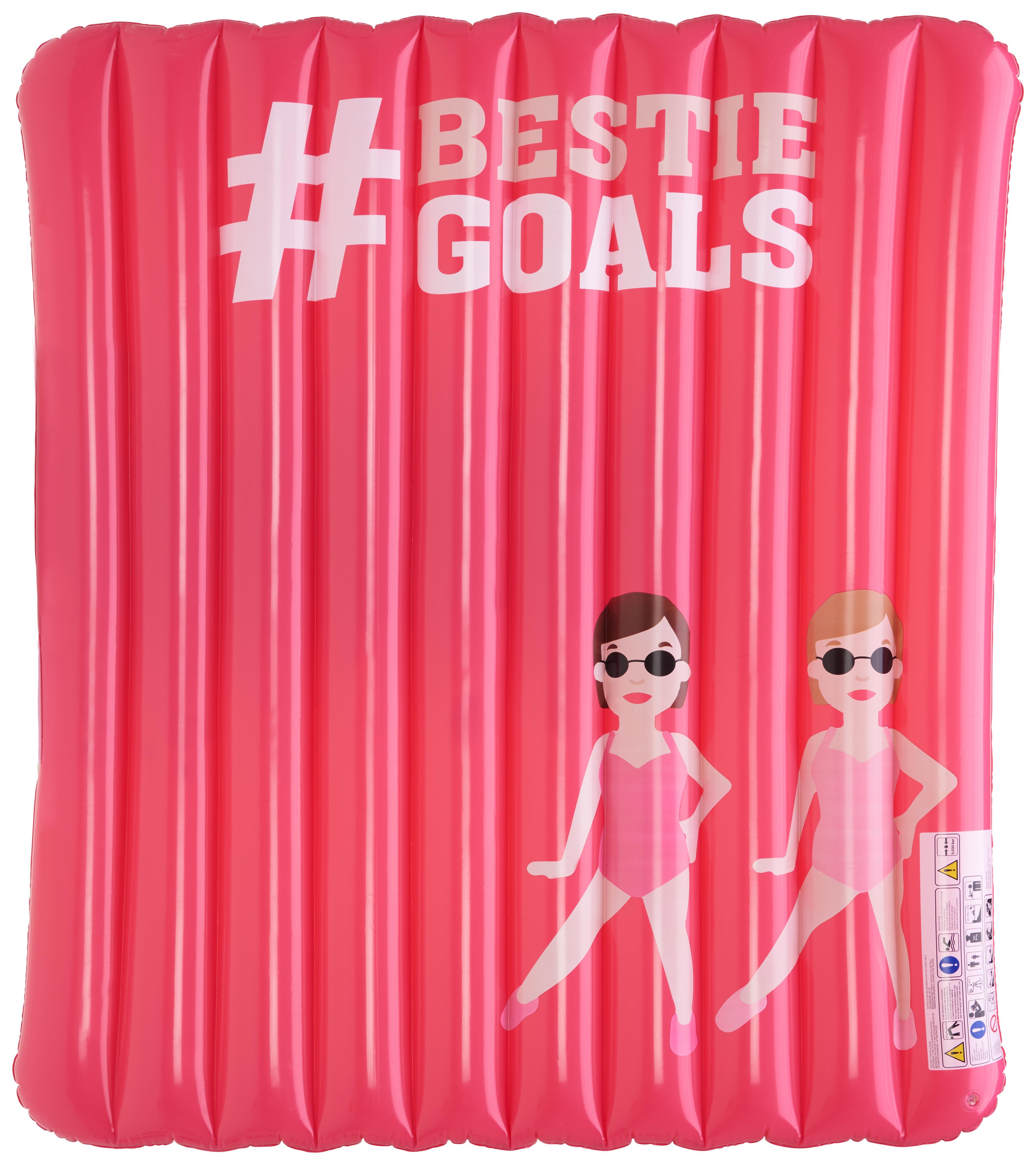 Luftmatratze Hashtag Pink - Pink, Kunststoff (190/180cm)