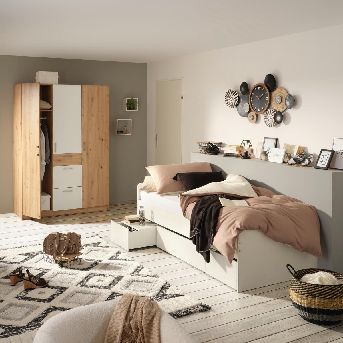 Ifjúsági Ágykeret Fehér Dirk - fehér, Konventionell (90/200cm) - Best Price