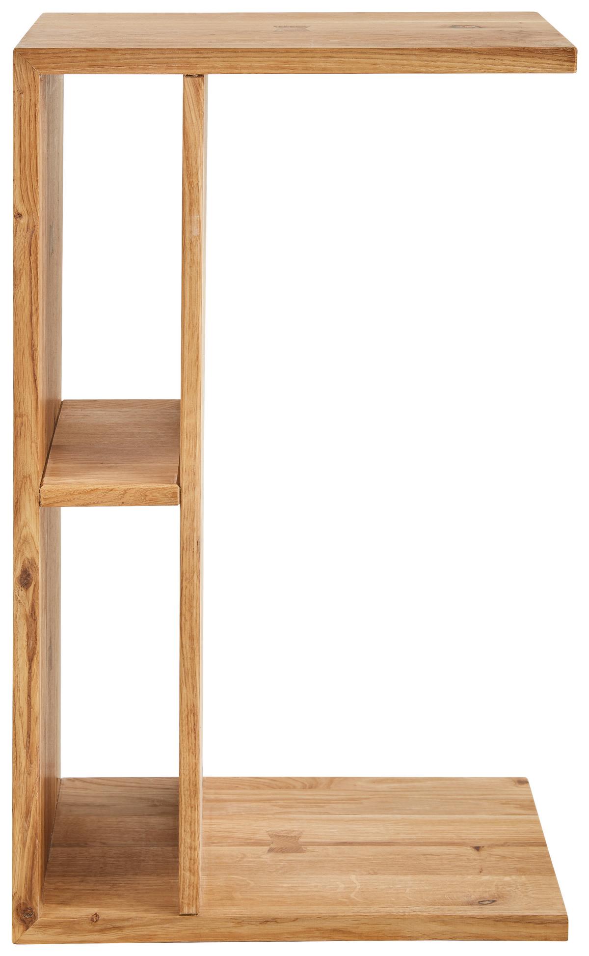 STOLIK BOCZNY RUSTICO - kolor dębowy, Natur, drewno (25/65/40cm) - Linea Natura