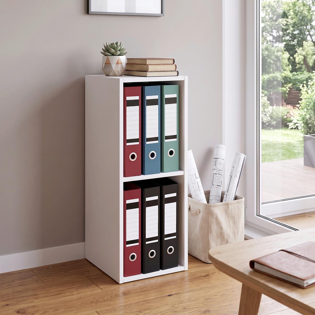 Etajeră Pentru Documente Offas 2-Fach - alb, Design, material pe bază de lemn (34/72/30cm) - MID.YOU
