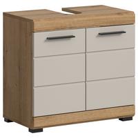 Waschbeckenunterschrank Scout ca. 60x56x34 cm Kaschmir - Kaschmir/Schwarz, MODERN, Holzwerkstoff/Kunststoff (60/56/34cm) - MID.YOU