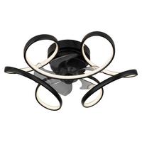 Mennyezeti Ventilátor 03638 - fekete/opál, Design, műanyag/fém (56/21cm) - Globo