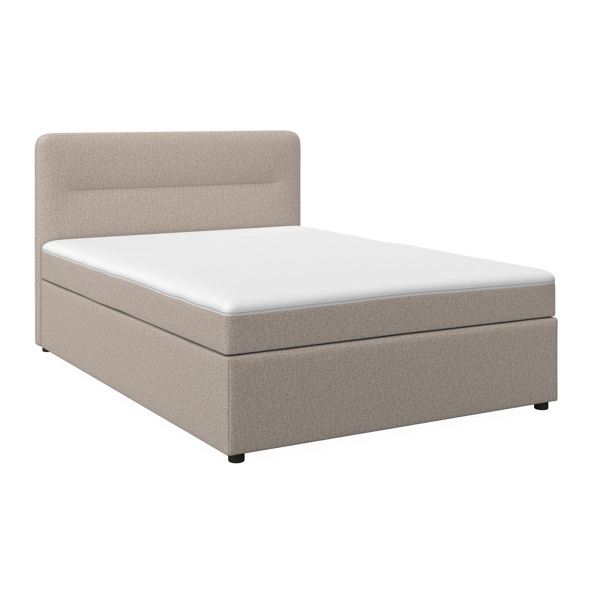 Boxbett Marco ca. 160x200 cm Taupe - Taupe/Schwarz, MODERN, Holz/Kunststoff (160/200cm) - Bessagi Home