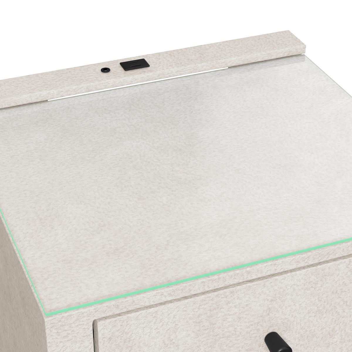 Noptieră ELYSIA - bej, Trend, plastic/sticlă (48/68/45,5cm) - Premium Living