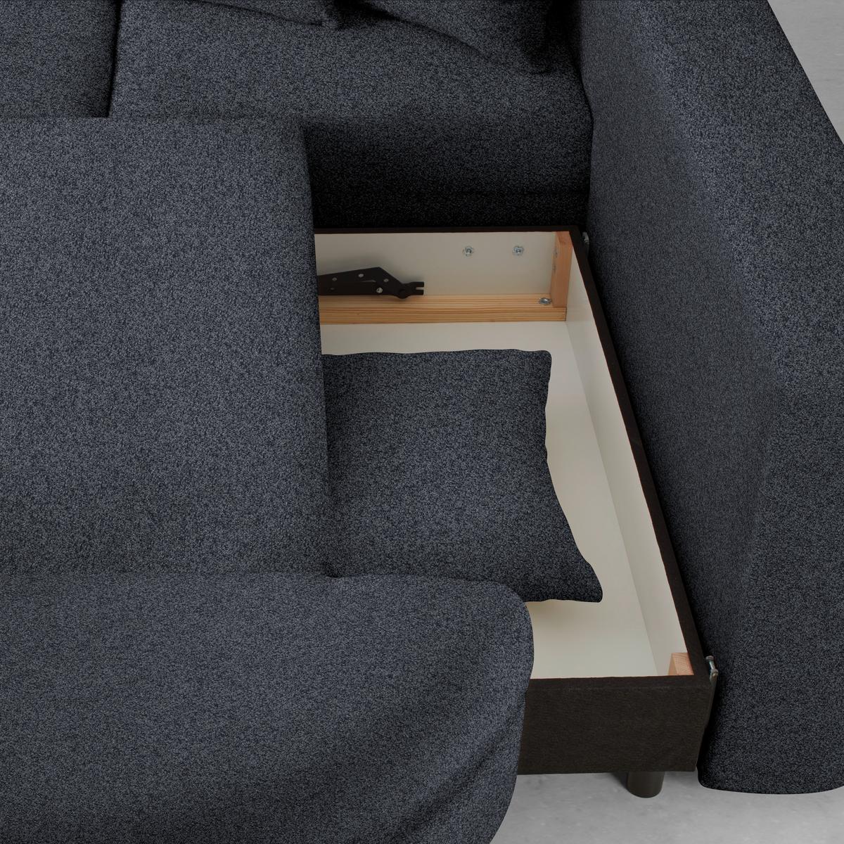 Ecksofa Axel Dunkelgrau - Dunkelgrau/Schwarz, MODERN, Textil/Metall (291/87/250cm) - Mömax