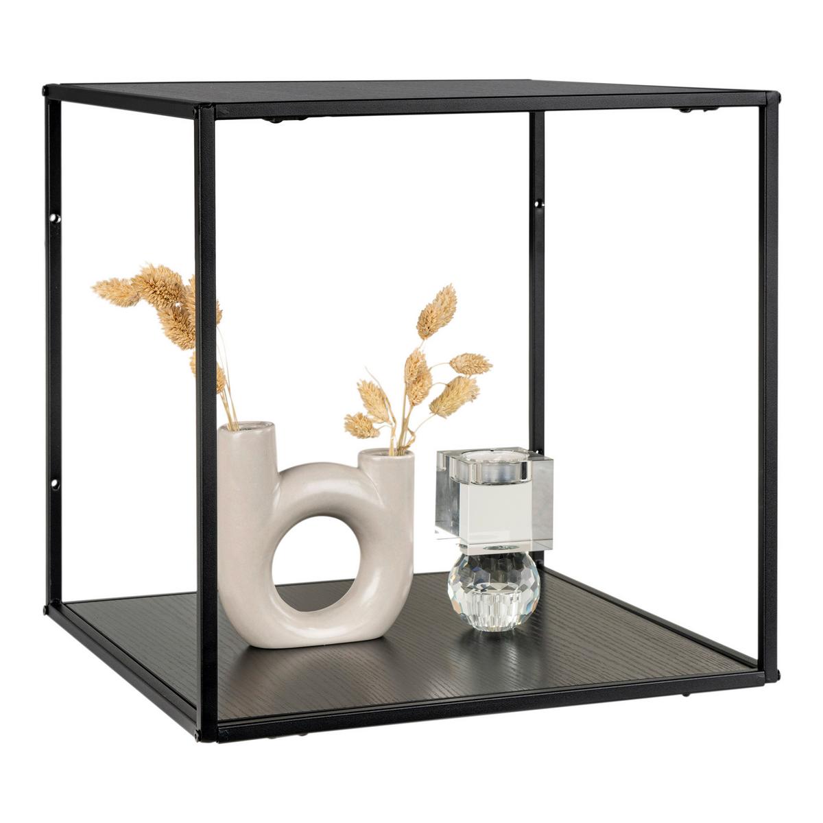 Wandregal Vita Wallshelf Schwarz - Schwarz, Design, Holz/Metall (36/36/36cm)