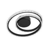 Led Svjetiljka Stropna Norbert - crna, Romantično / ladanjski, metal/plastika (42,5/7cm) - Mömax