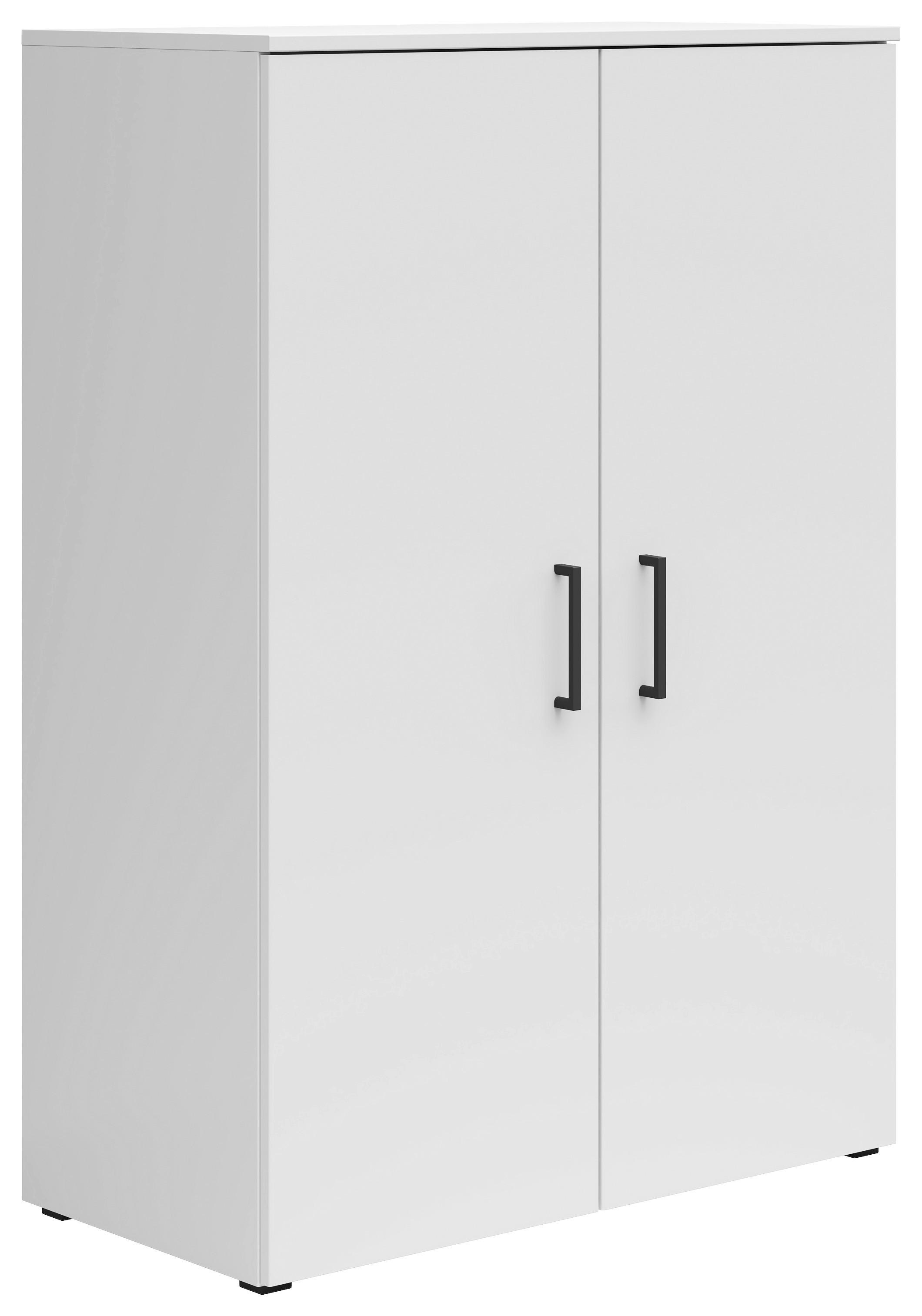 Kommode Multistauraum Weiss - Weiss/Anthrazit, Modern, Holzwerkstoff/Kunststoff (80/115/40cm) - Premium Living