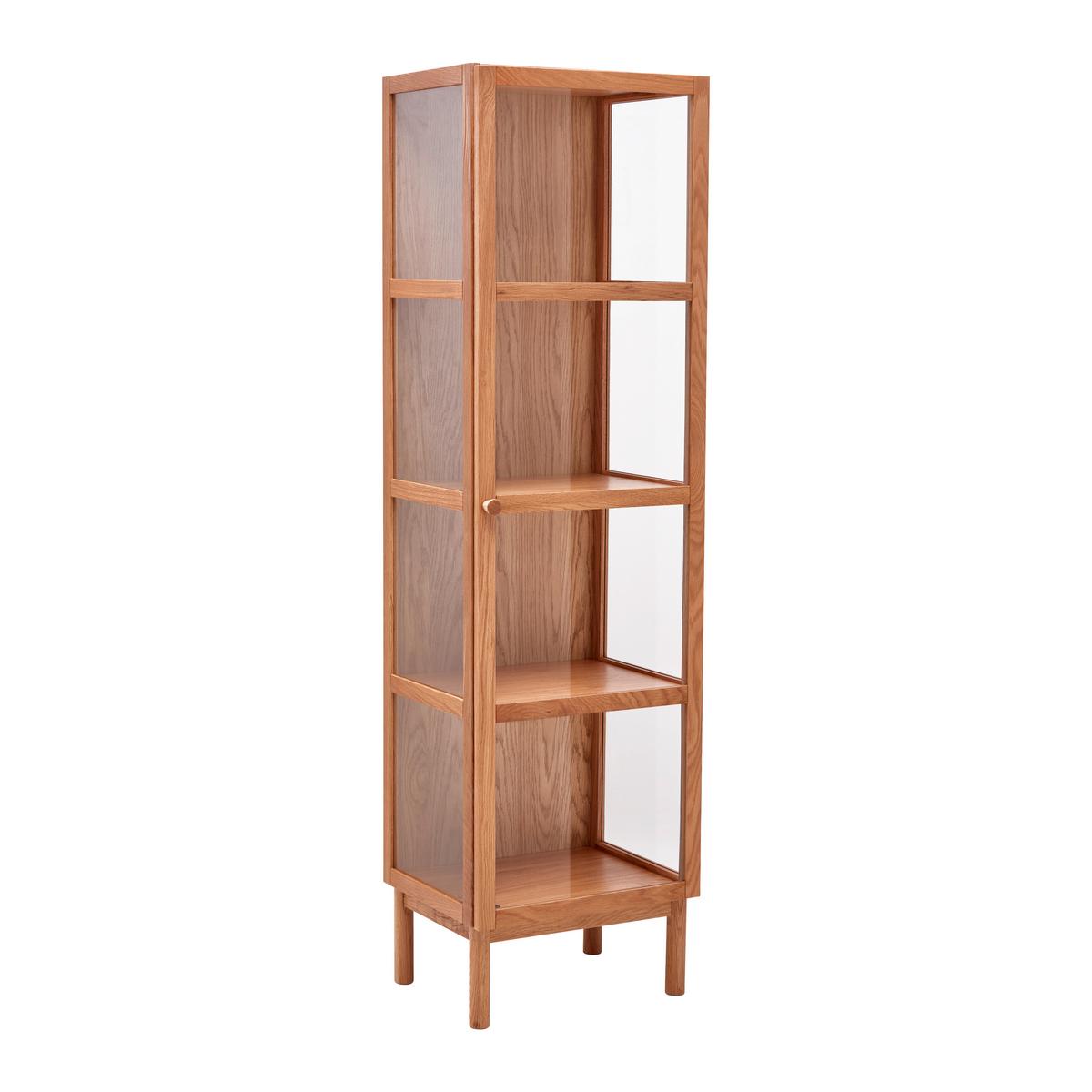 Vitrine Abir Eichefarben - Eichefarben/Naturfarben, MODERN, Karton/Glas (50/180/40cm) - Mömax