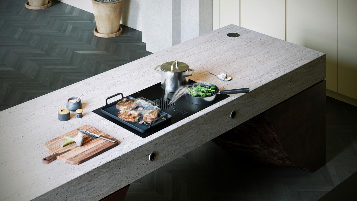 Kochfeld-Dunstabzug-Kombi PUXU2R - Schwarz, MODERN, Glas/Metall (83/51,5cm) - Bora