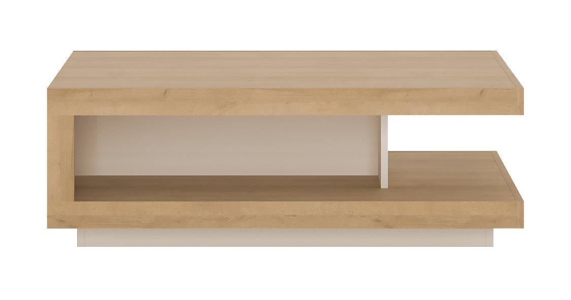 Stolić Lyon - bijela/boje hrasta, Trend, drvni materijal (105,6/37,2/68,1cm) - Modern Living