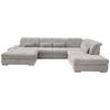 Wohnlandschaft Dalida Silberfarben Chenille - Chromfarben/Silberfarben, Design, Textil/Metall (195/376/254cm) - Livetastic
