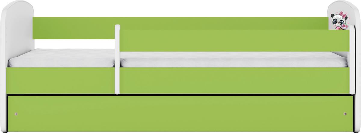 Otroška Postelja Babydreams, Bela, Zelena, 80x160cm - zelena/bela, Moderno, tekstil/leseni material (80/160cm) - MID.YOU