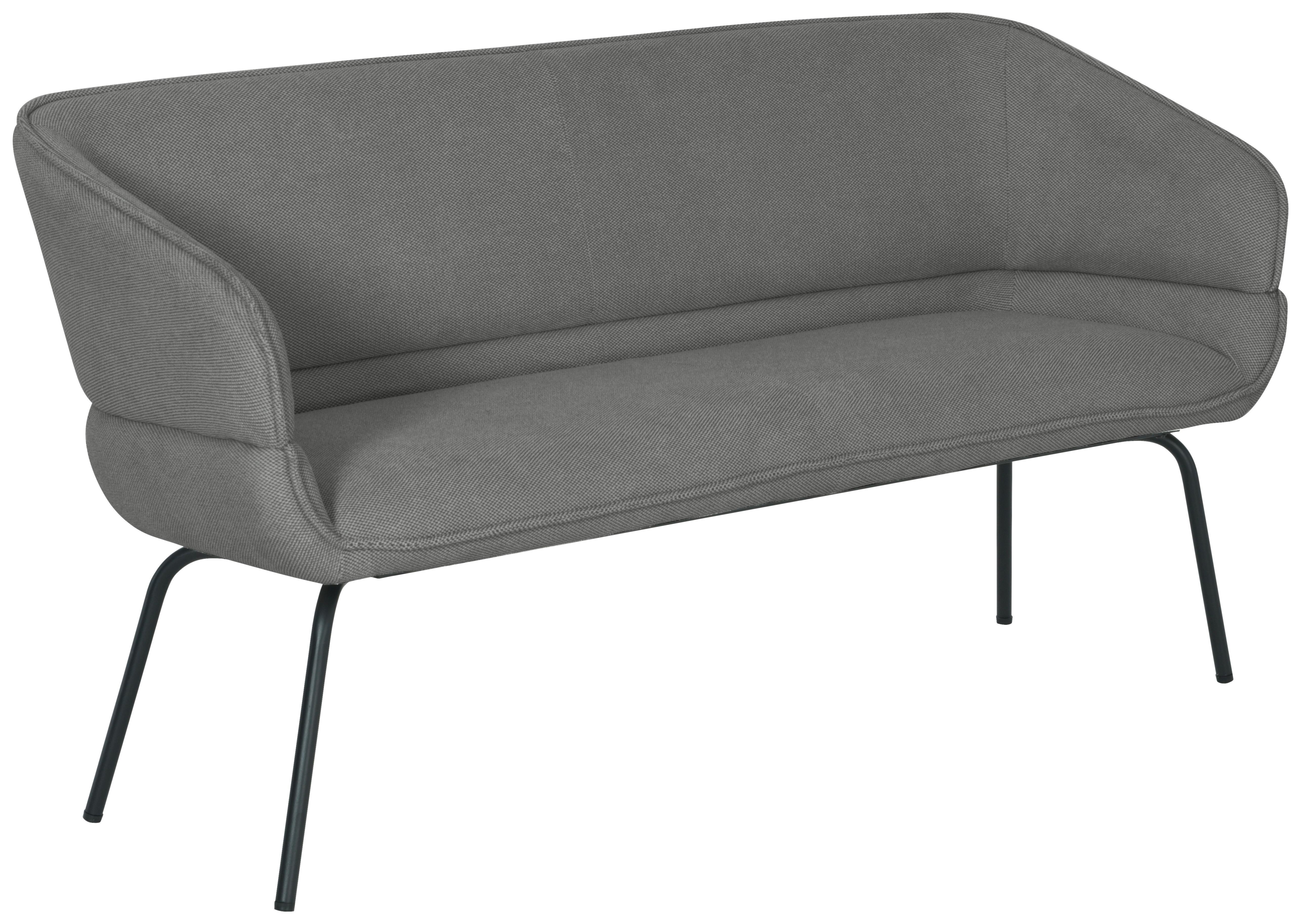 Klop Serena, Siva - siva/črna, Konvencionalno, kovina/tekstil (160/87/62cm)