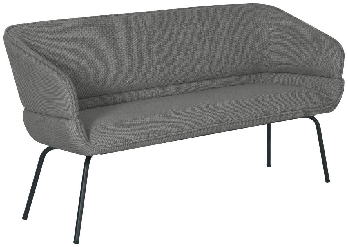 Klop Serena, Siva - siva/črna, Konvencionalno, kovina/tekstil (160/87/62cm)