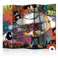 Paravan Street Movie I, 5-Delni, Dvostranski - večbarvno, Basics, tekstil/les (225/172/3cm) - artgeist