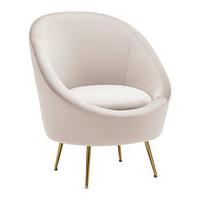 Scaun de relaxare LOU - gri deschis/auriu, Modern, metal/textil (80/92/75cm) - Bessagi Home
