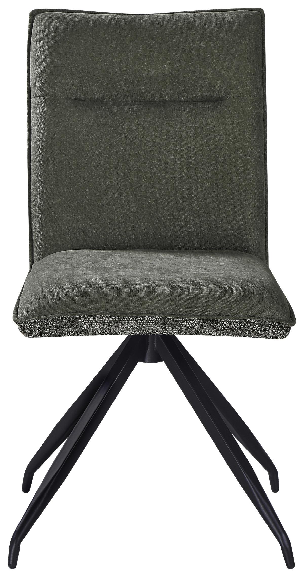 Stuhl Nova Grün - Schwarz/Grün, MODERN, Textil/Metall (47/88/63cm) - Premium Living