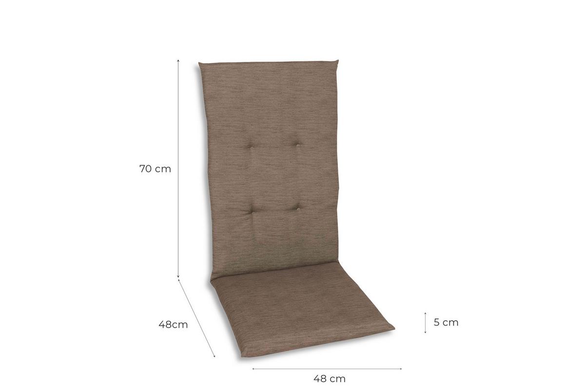 Sesselauflagenset Taupe, 6-teilig - Taupe, Basics, Textil (48/5/118cm)