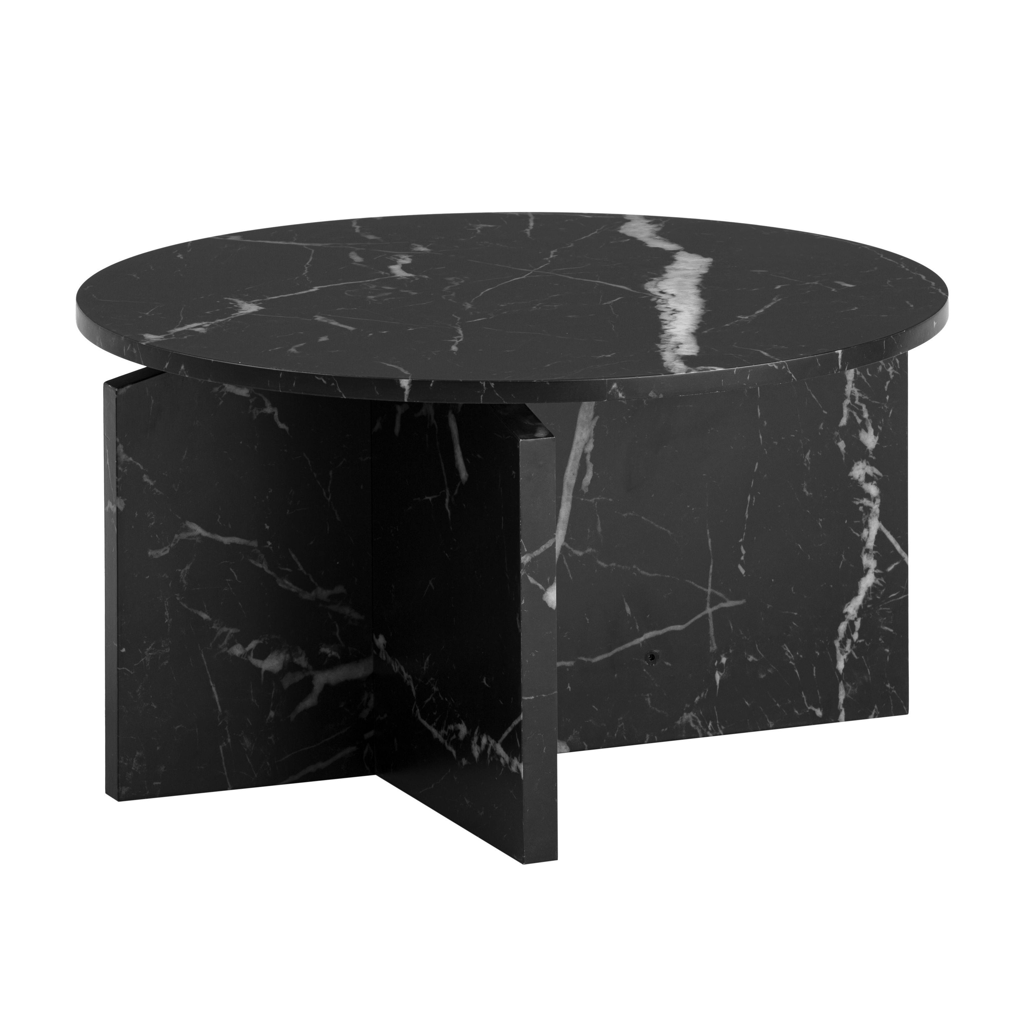 Klubska Miza Marble, Videz Marmorja - črna, Design, leseni material (60/60/33cm) - Livetastic